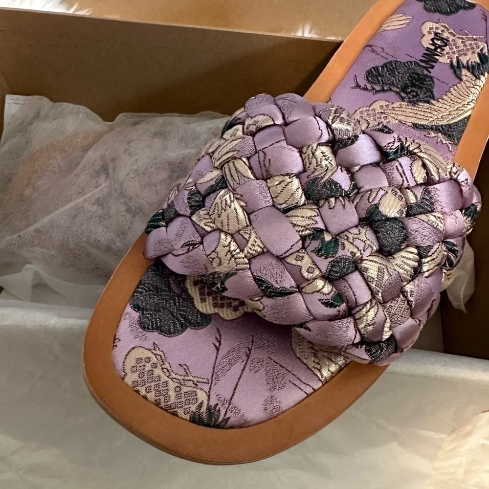 𝅺johnny Was Lilac Woven Sandals - Picture 2 of 7